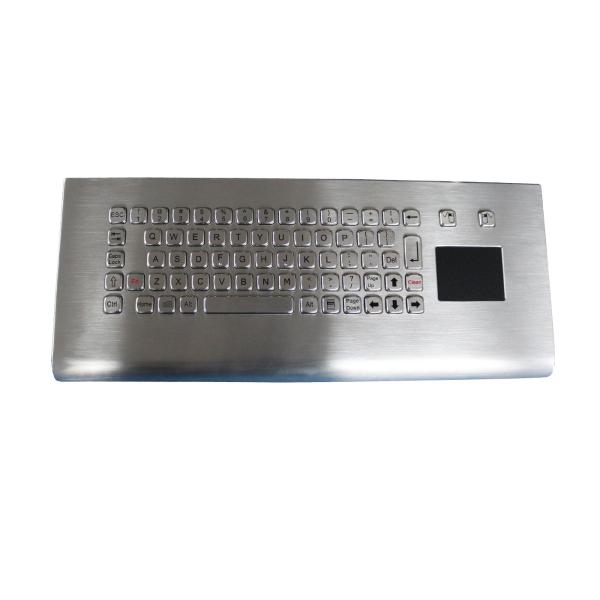 Easy clean long stroke kiosk industrial wall-mounted keyboard with touchpad , 68 key