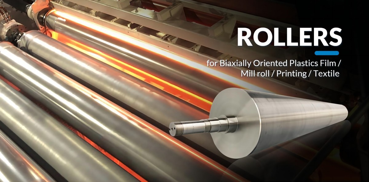Tungsten Carbide MDO Stretching Roller BOPP Film Heavy Duty Industrial Rollers