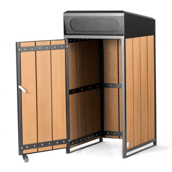 Мусорный бак H1200MM 120L большой на открытом воздухе деревянный