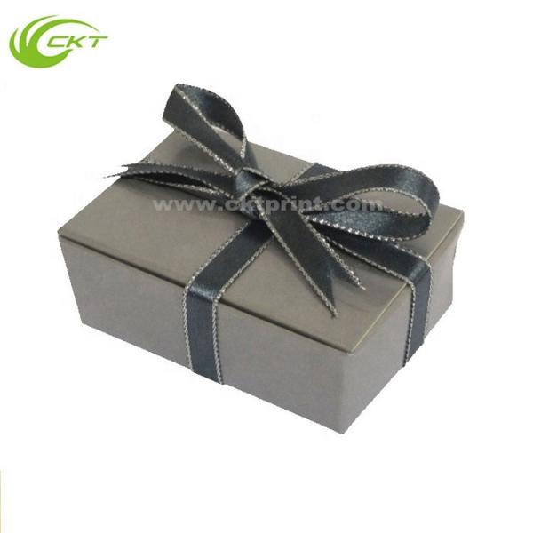 Custom Cosmetic Gift Box with Ribbon Recycled Paperboard Packaging