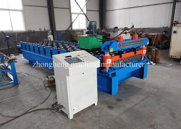 Aluminum Trapezoid Roll Forming Machine For Roof Panel 8-15m/Min