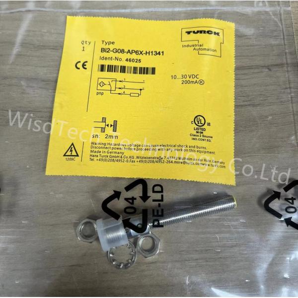 TURCK BI2-G08-AP6X-H1341 Индуктивный датчик M8x1 Встроенный 3-проводной постоянный ток PNP 2 мм Диапазон 10-30VDC M12 Мужской контроллер