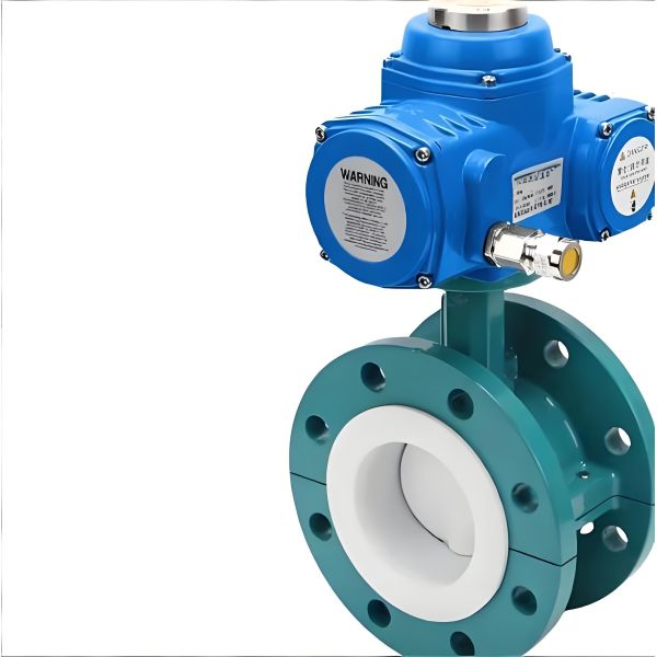 2in15in Explosion-proof Electric PTFE-lined  Butterfly Valve with Hard Sealing Carbon Steel Flange DC24VAC110V220V380V