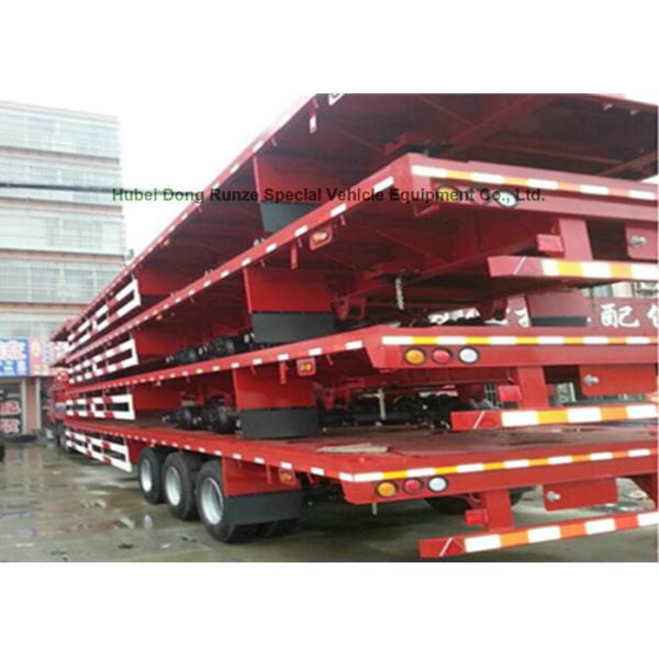 60Ton Flatbe Container Transport Trailer Carry Cargo Flat Vehicle 40ft 20ft Container 12 sets twist locks
