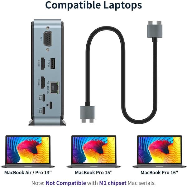 Дисплеипорт Дисплеинк Станция стыковки HDMI Гигабитный Ethernet