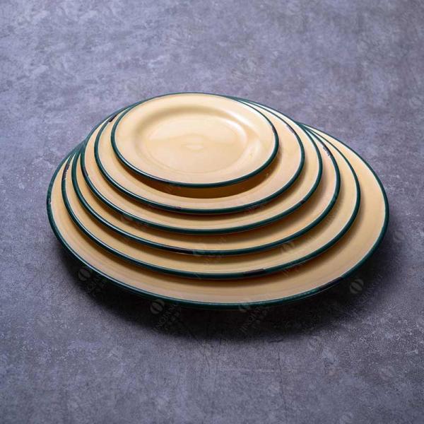 Reminiscence Enamel Ceramic Dinner Plate