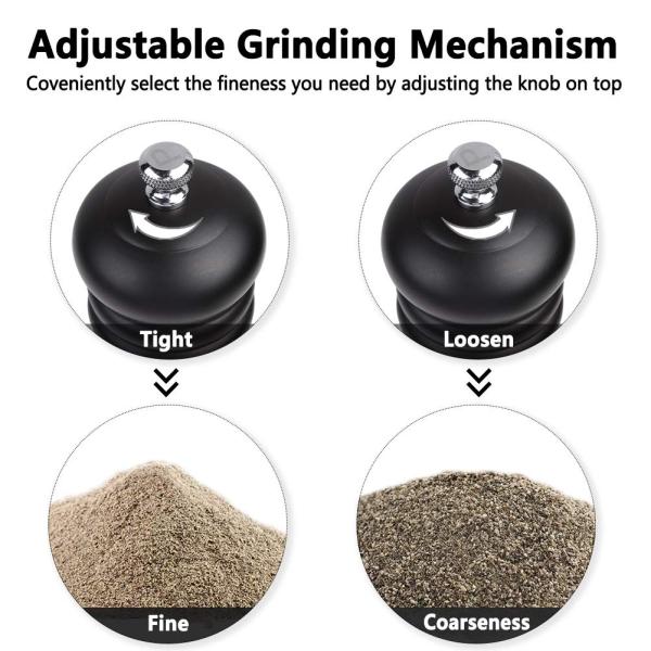 Manual Ceramic Core Pepper Spice Grinder Dutch Wood Kitchen Tools in Filled Pepper Grinder