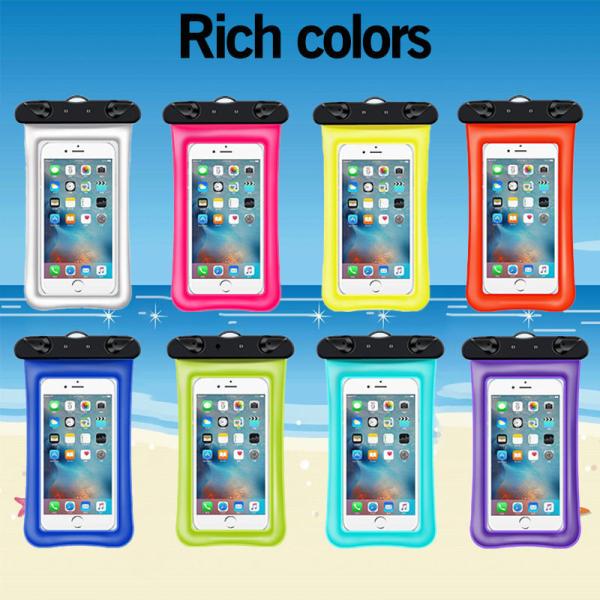 Colorful Waterproof Cell Phone Pouch Waterproof Phone Case Bag Universal PVC TPU