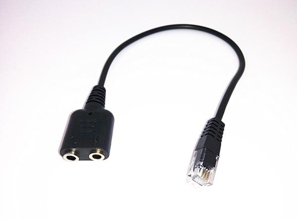 Phone Headset Plug to RJ9 Audio Adapter Cable