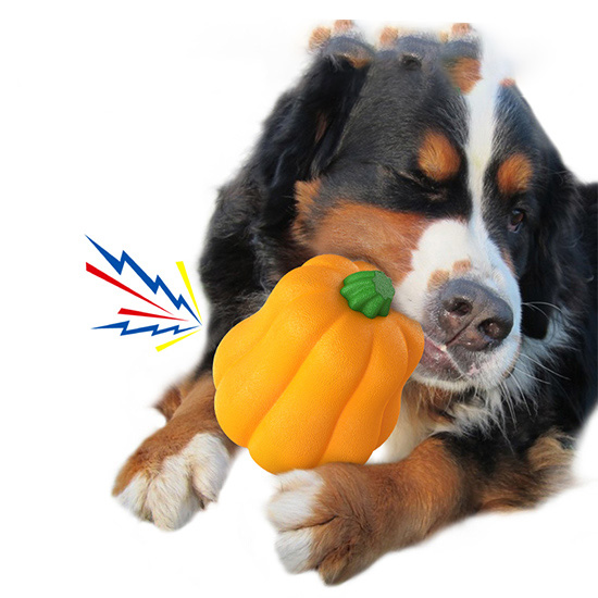 Interactive Dog Toy Pumpkin Pet Chew Toy Encourages Movement and Play Fashionable Style