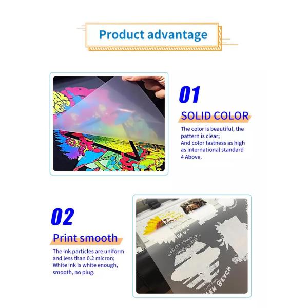 Tinta de preenchimento colorida CMYKW ecológica de DTF para impressão direta em filme de alta definição