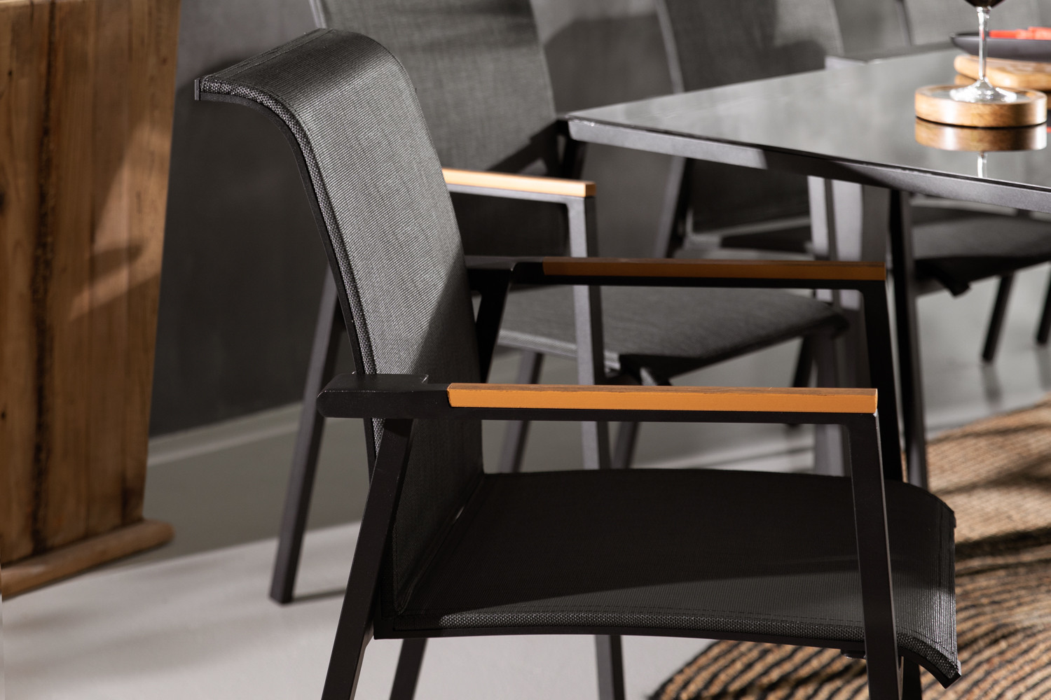Extendable Outdoor Dining Table and Chair Set for 12 Guests by AJUNION in Garden