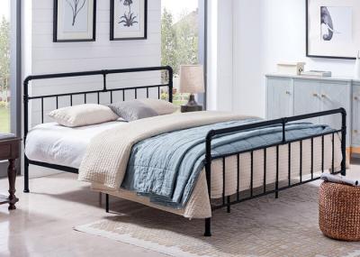 Best selling furniture industrial pipe black extra large steel metal bed frame