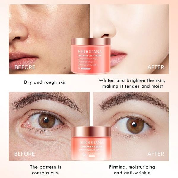 Crème Visage Hydratante Anti-Rides pour Femmes, Soin Éclaircissant de la Peau avec Collagène & Rétinol, Produit de Beauté