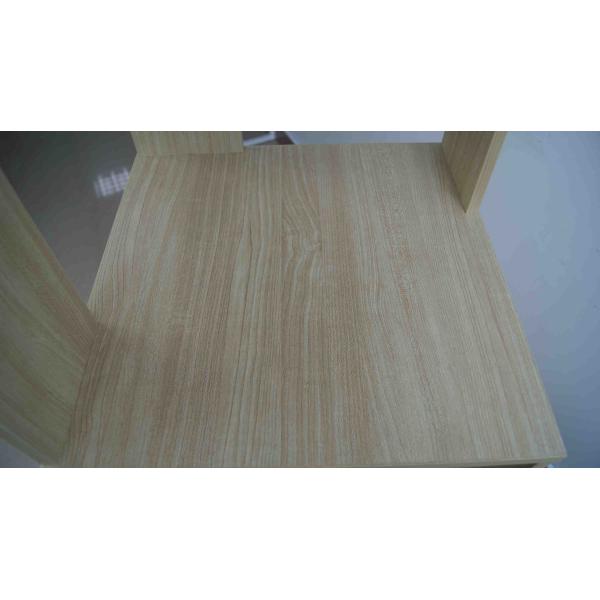 Economic Home Wooden Book Rack Three Panels Hollow Design With 4 Wheels