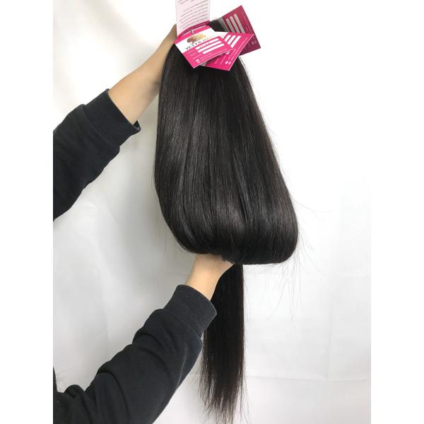 Weave peruano 100g do cabelo humano de Remy do Virgin 10A cru de 100%/preto natural da parte