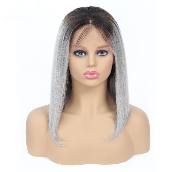 Natural Cambodian Straight Hair Wig Short Hair Bob Wig With Baby Hair