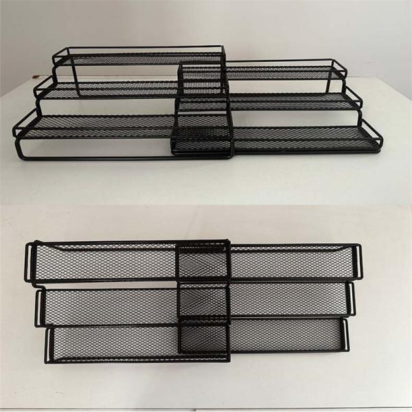 Standing Type Kitchen Bathroom Living Room Countertop 3 Layers Retractable Spice Rack