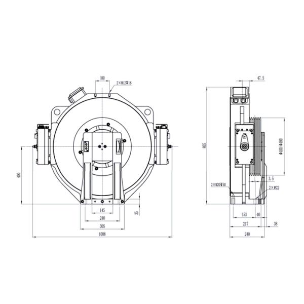 Подъемная машина трения постоянного магнита одновременная беззубчатая для лифта