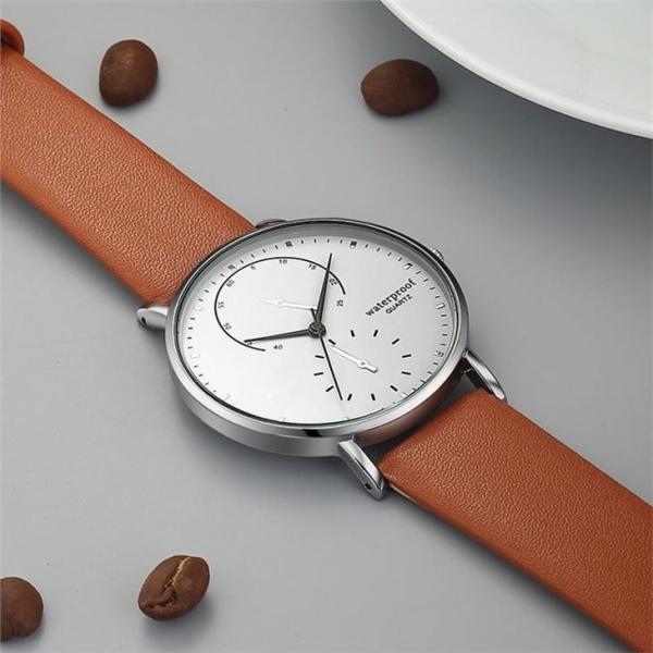 Waterproof Seal Couple Quartz Watch 20mm Strap Mineral Glass