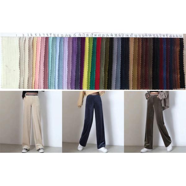 Korea Pleated Corduroy Spandex Velvet Velour Fabric Knitted 230-300gsm