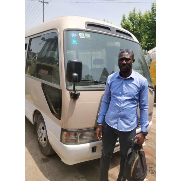 Hot Weather Toyota Coaster Used Bus , 24-30 Seats Used City Bus AC Diesel Engine