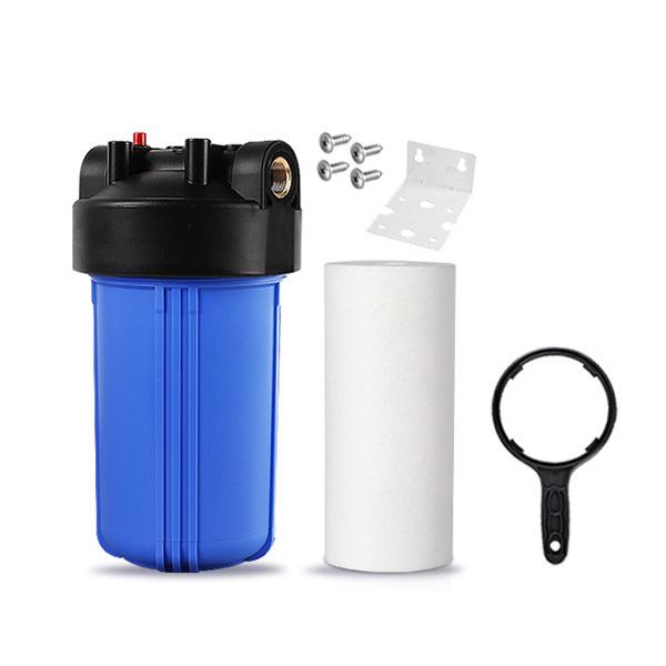 Whole House 10x4.5 Water Filter Housing Big Blue Filter Housing With Wrench And Bracket