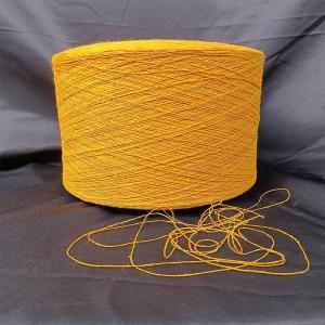 Ne 24/1 Ne 28/1 Yellow Recycled Cotton-Poly Yarn For Jersey Fabric Knitting