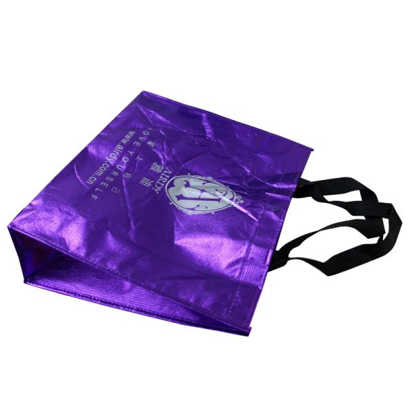 Shining Non Woven Carry Bags Reusable With Screen Printing Logo tape Handle