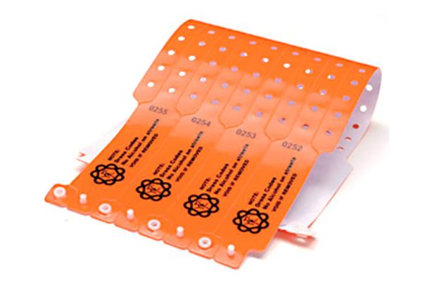 Admission Ticket Personalized Band Bracelets , Festival Plastic Wristbands PMS Colors