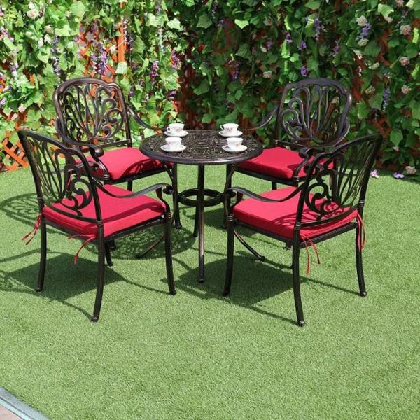 Алюминиевая мебель для двора в вилле европейский кухонный набор из литого алюминия