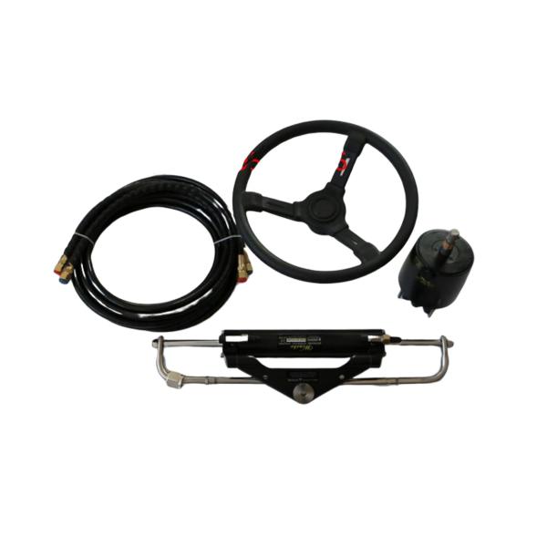 8m Hydraulic Pipe Light Weight Outboard Steering System , 7 Pistions Outboard Boat Motor Steering System