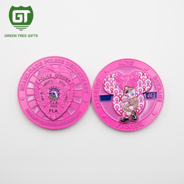 3D effects Police challenge Coin with silver plating challenge coin