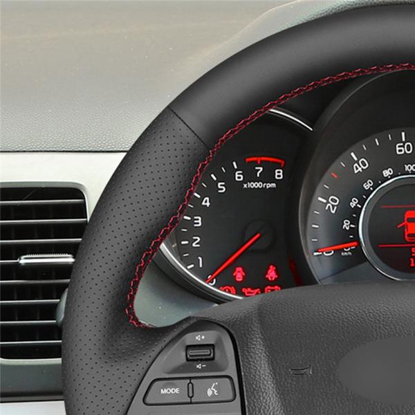 Artificial Leather Purple Steering Wheel Cover for Kia Morning Picanto 2011-2016