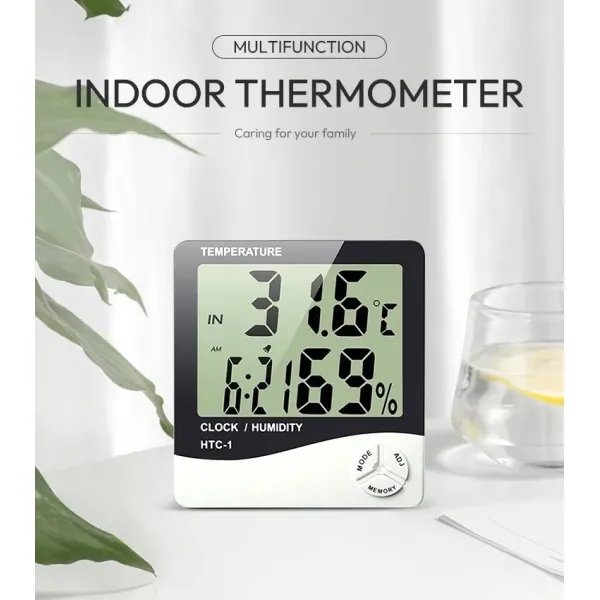 HTC-1 Digital Thermo Hygrometer for Indoor Climate Monitoring