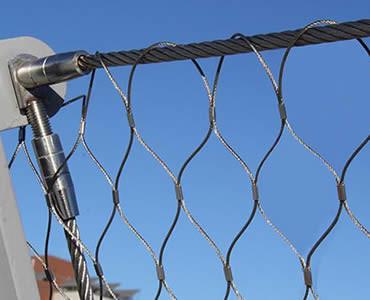 Durable Stainless Steel Cable Mesh , Flexible Wire Mesh For Balustrade Railing