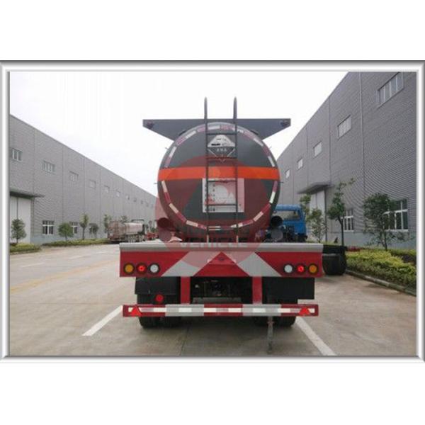 Carbon Steel Chemical Tank Trailer High Volumetric Efficiency for Nitric Acid