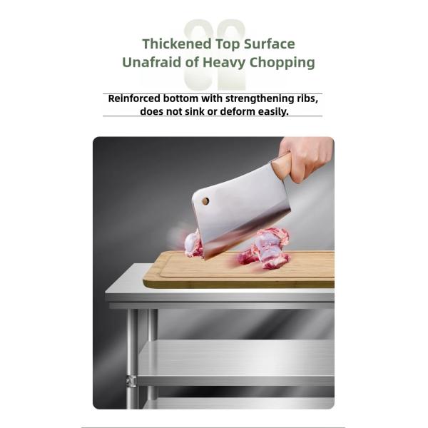 Professional Grade Stainless Steel Workbench for Commercial Restaurants and Kitchens