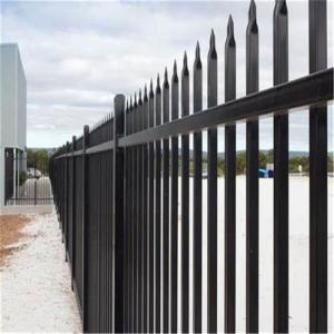Ornamental Power Coated Black Metal Fence Steel Picket Fence Panel Picket Fence