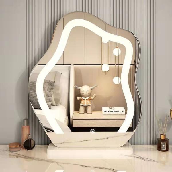 Smart Touch Screen Makeup Mirror 4mm Cloud Shaped Mirror 3000K - 6000K