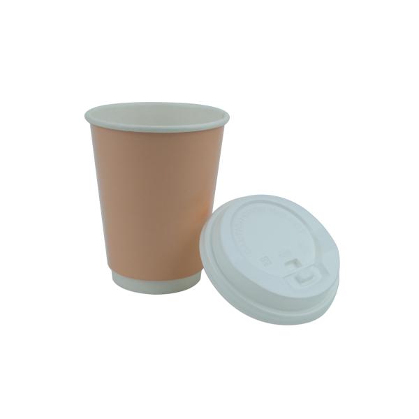 Double Wall Insulated Disposable Paper Cups 12 OZ For Stores And Vending Machines