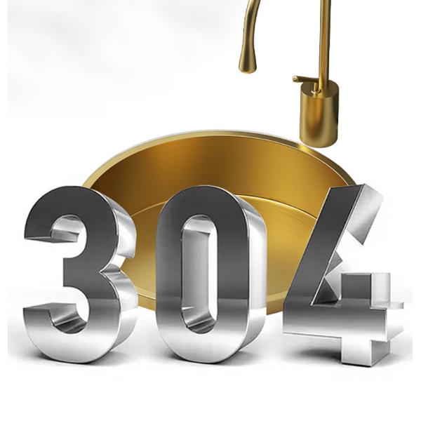 Bathroom Top Mount Vessel Sink Bowl Round Shape With Satin Brushed Finish