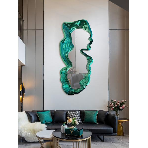 Electroplated Jade Mirror High-End Sales Department Negotiation Area Background