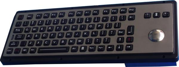 Teclados industriais escovados do trackball do metal do luminoso para industrial & militar