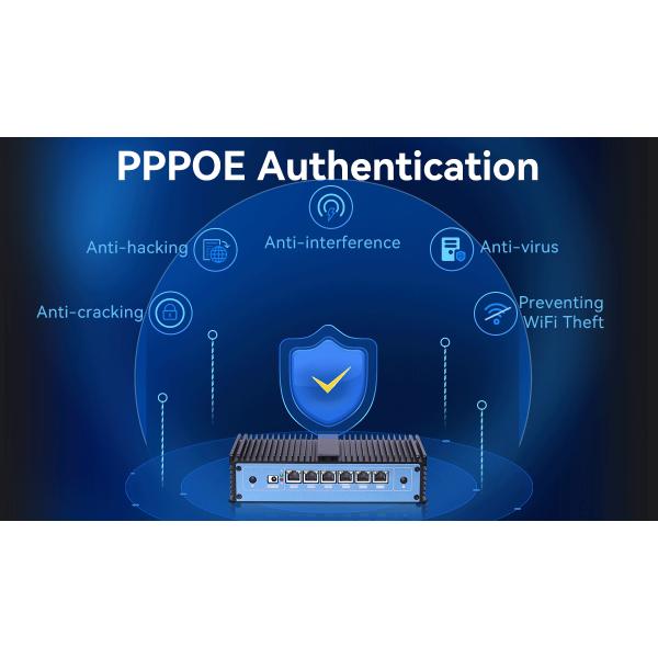 Eight Ethernet Router Mini PC With DDR4 16GB RAM And Celeron 3865U Processor