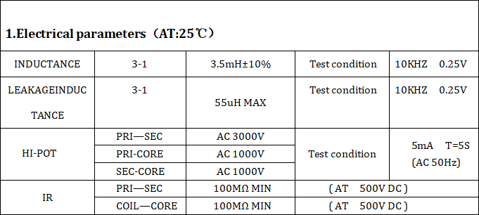 EF20 Model High Frequency Transformer with Ferrite Core for PCB Mount Compact Flyback Design