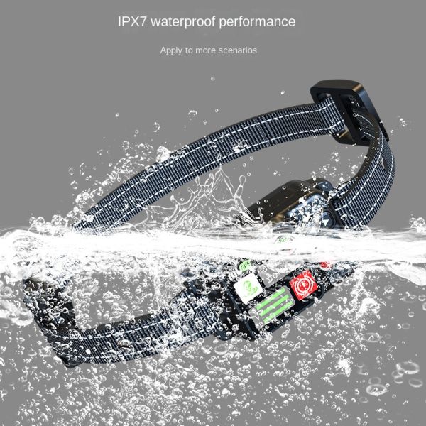 Smart GPS Pet Electronic Fence Dog Wireless Outdoor IPX7 Waterproof Rechargeable Nylon Fashion Anti-Lost Electric Shock Collar