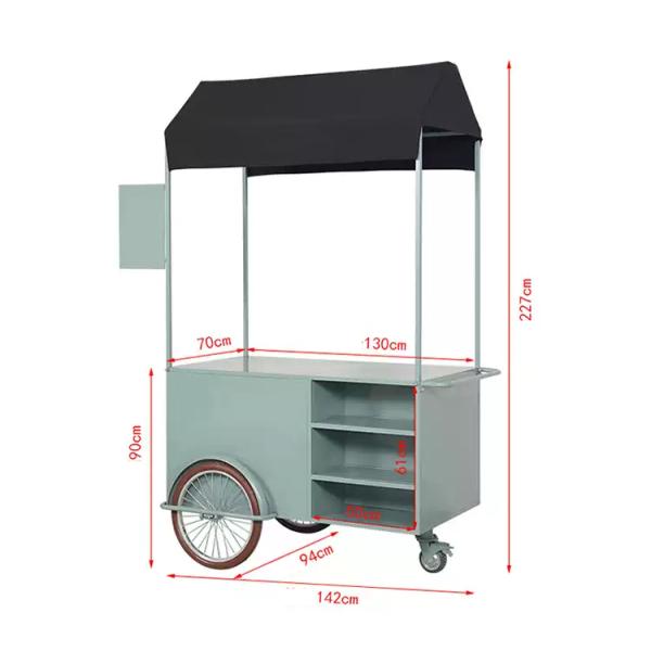 Stable Performance Galvanized Steel and Stainless Steel Tricycle for Food Delivery