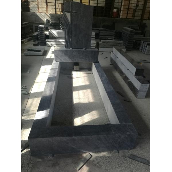 Голубой отполированный дизайн надгробных камней памятников Гравесиде уникальный персонализированный