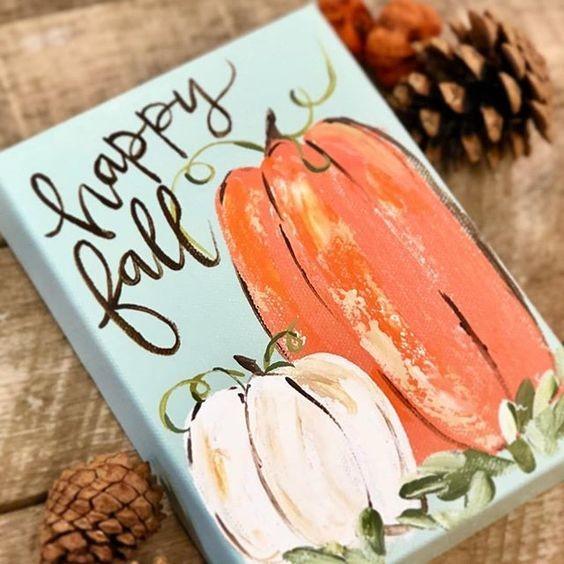 Decoration Canvas Prints Wall Art Thanksgiving Pumpkin Pattern ODM / OEM